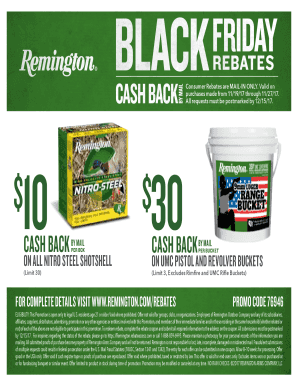 Remington Black Friday Rebates 2017 Form