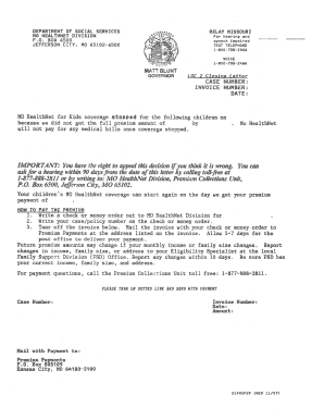 Missouri HealthNet Closing Letter