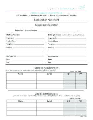 MyFloridaCounty Subscription Agreement