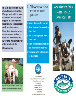 Fillable Online Pet waste is a significant source Fax Email Print ...