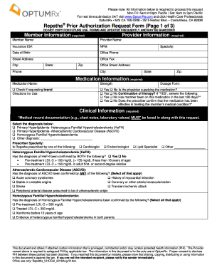 Repatha Prior Authorization Request Form