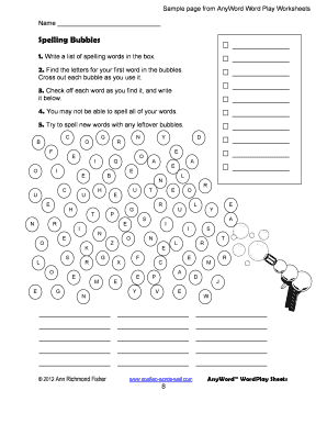 Spelling Worksheets for Kids