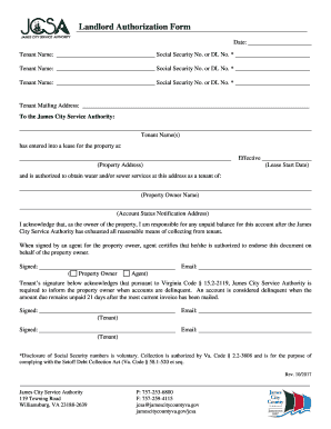 Landlord Authorization Form