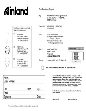 Fry's Product Rebate Form