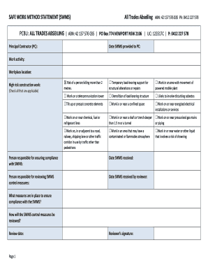 Safe Work Method Statement for Abseiling