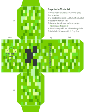 Fillable Online Creeper Head for Elf on the Shelf Fax Email Print ...