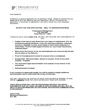 Apartment Rental Application