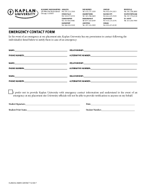 Emergency Contact Form