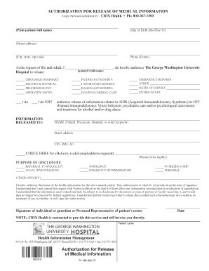 Authorization for Release of Medical Information
