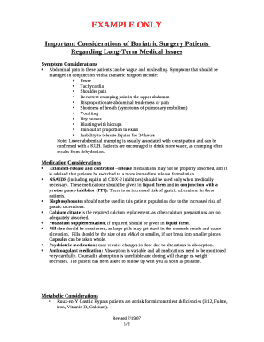 Important Considerations of Bariatric Surgery Patients