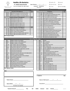 Healthy Life Bariatrics Medical Procedure Form