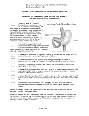 Informed Consent for Laparoscopic Vertical Sleeve Gastrectomy