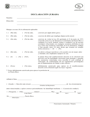 DECLARACIÓN JURADA