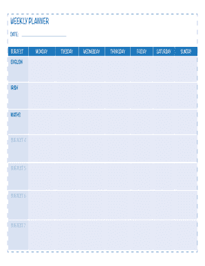Weekly Planner Template