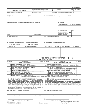 US Federal Contract Form 26
