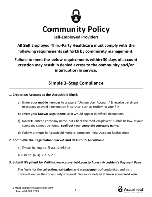 Self-Employed Healthcare Provider Registration Form