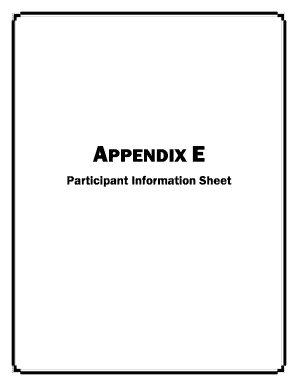 Participant Information Sheet