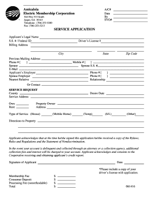 Electric Service Application