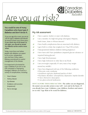 Type 2 Diabetes Risk Assessment Form