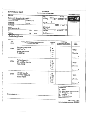 California Form 497 Contribution Report