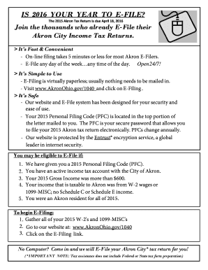 Akron City Income Tax Return