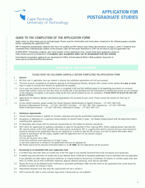 Postgraduate Studies Application Form