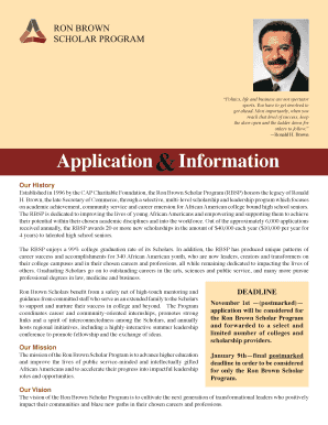 Ron Brown Scholar Program Application