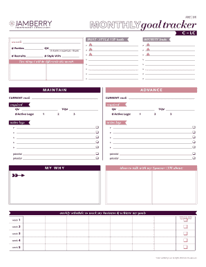ANZ UK Goal Tracker Form