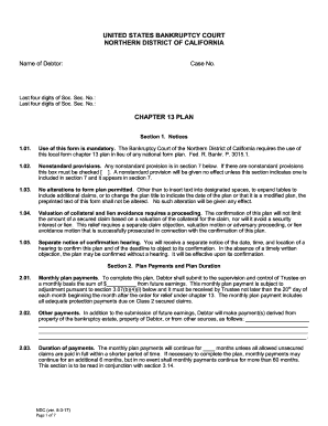Chapter 13 Bankruptcy Plan