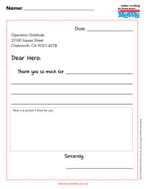 Weekly Reader Letter to Hero
