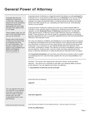 General Power of Attorney Form