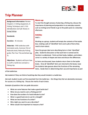 Fishing Trip Planner