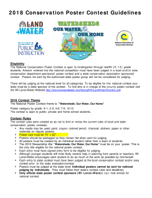 2018 Conservation Poster Contest Guidelines