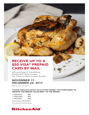 KitchenAid Multi-Cooker Rebate Form