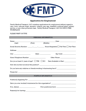 Employment Application Form