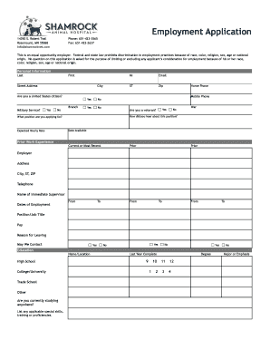 Employment Application Form