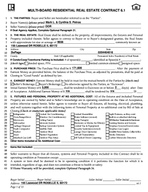 Multi-Board Residential Real Estate Contract