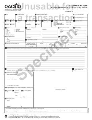 Fiche descriptive de propriété résidentielle