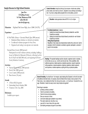 Exchange leave application - Sample Resume for High School Students - mass