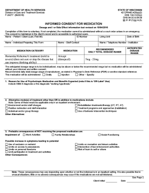 Informed Consent for Medication
