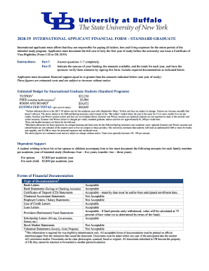 International Applicant Financial Form