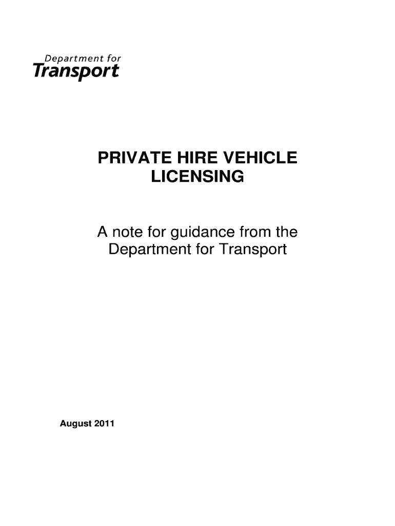 Fillable Online PRIVATE HIRE VEHICLE Fax Email Print pdfFiller