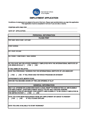 Employment Application Form