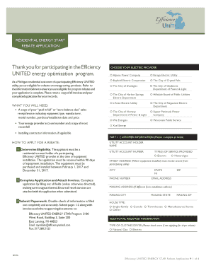 Michigan Residential Energy Star Rebate Application