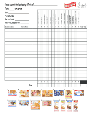 School Fundraiser Order Form