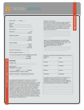 Employment Application Form