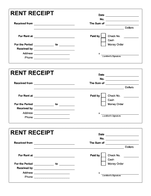 Rent Receipt Template