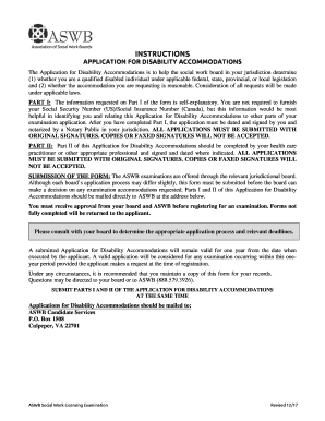 Application for Disability Accommodations