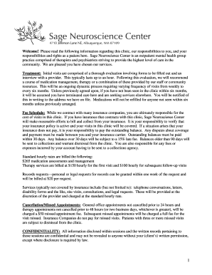 Sage Neuroscience Center Patient Agreement