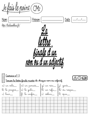 Exercice de lettres muettes en français